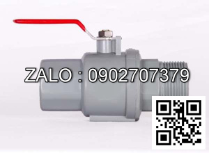 Van khóa nước nhựa răng ngoài tay vặn nước nhựa inox màu trắng 160 Tiền Phong