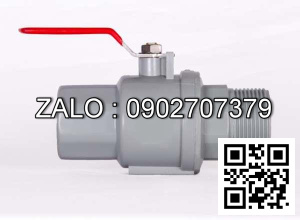 Van khóa nước nhựa răng ngoài tay vặn nước nhựa inox màu đỏ 21 Tiền Phong