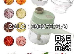 Máy Xay Cắt Lát Tỏi Ớt Rau Củ Thực Phẩm Đa Năng Mini Cầm Tay Thái Lát