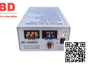 Máy sạc ắc quy tự động Hames 24V-200Ah HM-2420 LCD