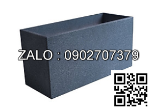 Chậu composite chữ nhật trơn màu giả đá 50*20*25