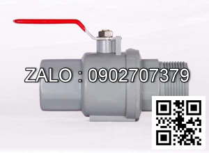 Van khóa nước nhựa răng ngoài tay gạt Inox màu trắng 160 Đạt Hòa