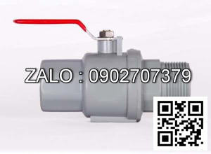 Van khóa nước nhựa răng ngoài tay vặn nước nhựa inox màu đỏ 34 Đạt Hòa