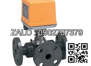 Van bi điện điều khiển nhựa mặt bích 3 ngã DN40