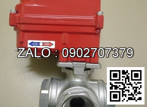 Van bi 3 ngã điều khiển điện inox DN35