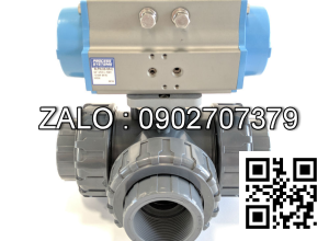 Van bi nhựa điều khí nén rắc co 3 ngã DN15