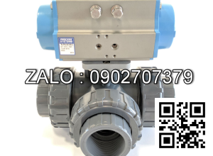 Van bi nhựa điều khí nén rắc co 3 ngã DN65