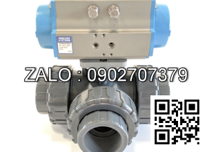 Van bi nhựa điều khí nén rắc co 3 ngã DN150