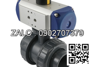 Van bi nhựa điều khí nén rắc co 2 ngã DN150