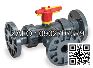 Van bi nhựa điều khí nén mặt bích 3 ngã DN35