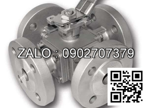 Van Inox 4 ngã mặt bích Ø 90