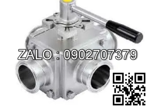 Van Inox 4 ngã không ren Ø 34