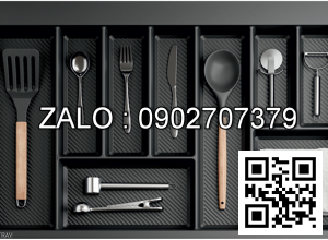 Khay chia thìa dĩa nhựa vân Cacbon ETC800 – Eurogold