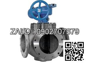 Van Inox 4 ngã mặt bích - điều khiển điện Ø 125