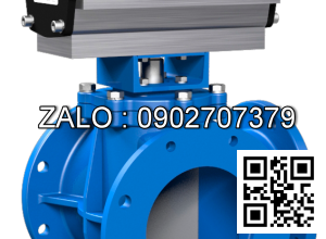 Van Inox 4 ngã mặt bích điều khiển điện Ø 180