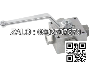 Van Inox 4 ngã ren trong thủy lực Ø 125