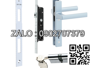 Khóa đơn điểm Kinlong màu trắng cửa nhôm Xingfa