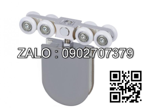 Bộ bánh xe kẹp kính Vickini 62226.001 SSS inox mờ