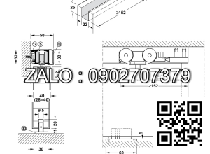 Phụ Kiện Cửa Trượt Slido Classic 120-I Hafele 941.25.044