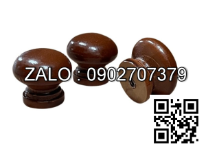Tay Nắm Tủ Núm Gỗ Đậm