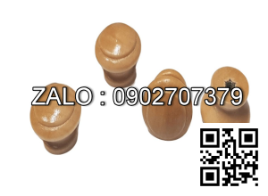 Tay Nắm Núm Gỗ Có Viền To Màu Lợt