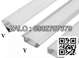Thanh nhôm U (âm/nổi) đi đèn led Ván 34.35.36mm 10*2ly-50 nút