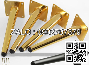 Chân sofa tròn sắt-Vàng 150mm Thẳng/Nghiên