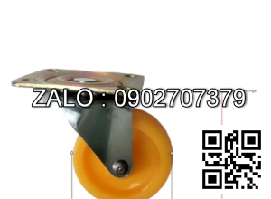 Bánh xe vàng-không khóa Phi 60mm 1 vòng bi