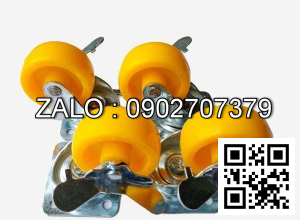 Bánh xe vàng-không khóa Phi 50mm 2 vòng bi