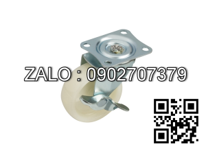 Bánh xe Trắng-có khóa Phi 60mm IVAN