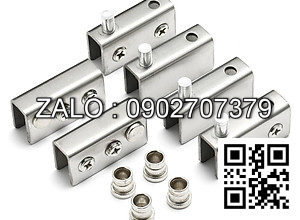 Bản lề kẹp kính Inox 60-85kg, không dừng 8ly