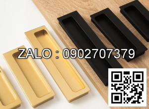 Tay nắm âm nhôm 128 Vàng