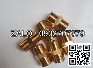 Kép nối hai đầu ren ngoài bằng đồng 21