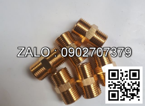 Kép nối hai đầu ren ngoài bằng đồng 34