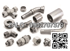 Đầu nối inox cong 90 độ, 1 đầu tán hạt bắp ra ống 4mm, 1 đầu ren ngoài 9.6mm