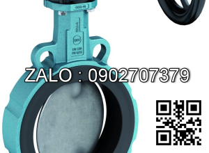 Van Bướm Thân Gang Đĩa Inox tay quay Phi 114