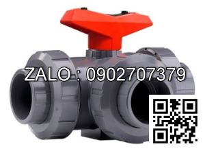 Van bi nhựa rắc co 3 đầu sử dụng ống phi 110 Sunmax