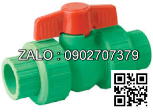 Van bi nhựa PPR rắc co 2 đầu sử dụng ống phi 40