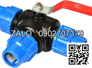 Van bi nhựa PPR 3 ngã sử dụng ống phi 63