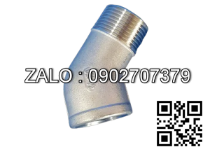 co lơi 45 ren trong Inox 304 1/8