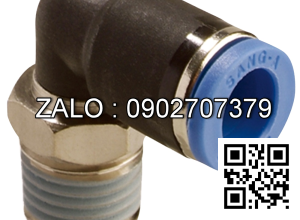 Đầu nối chữ L Sang-A GPL0803 phi 8mm có ren 17