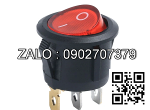 Công Tắc Bập Bênh Tròn Có Đèn 3 Chân KCD2 6A 250V