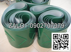 Băng tải pvc nhám màu xanh 5.0 mm