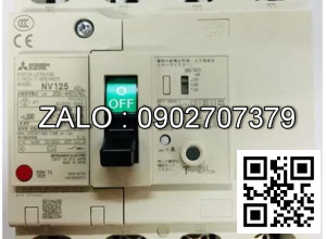 CB khối chống giật Mitsubishi NV125-SV 4P 50A 30kA 30mA
