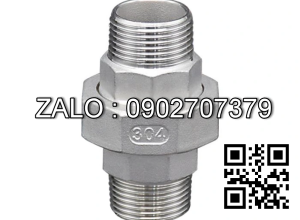 Rắc co thép đen 2 ren ngoài 200