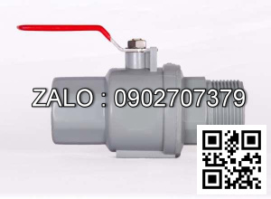 Van khóa nước nhựa răng ngoài tay vặn Inox màu xanh 90 Hoa Sen