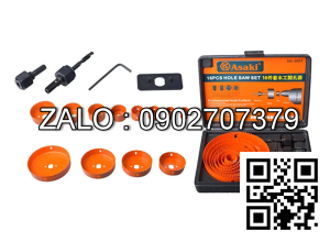 Bộ công cụ khoét lỗ gỗ và thạch cao Asaki 11 chi tiết AK-3682