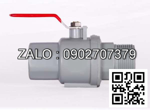 Van khóa nước nhựa răng ngoài tay vặn nước nhựa inox màu xanh 140 STROMAN