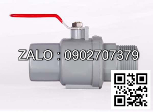 Van khóa nước nhựa răng ngoài tay gạt Inox màu trắng 21 Đạt Hòa