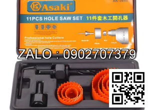 Bộ công cụ khoét lỗ gỗ và thạch cao
Asaki 11 chi tiết AK-3682